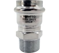 Муфта нержавеющая ViEiR 18х3/4 штуцер для монтажа нерж систем VPSM184