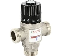 Клапан термосмесительный Uni-Fitt Н 3/4 30-65С, смешение боковое, никелированный  351N3131