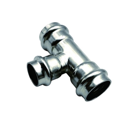 Тройник пресс Victoria из нержавеющей стали, ф18-18-18 арт. 58-151 1
