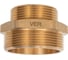 Ниппель переходной ViEiR латунный, 11/2 ш x 2 ш (две наружные резьбы) SH87 4