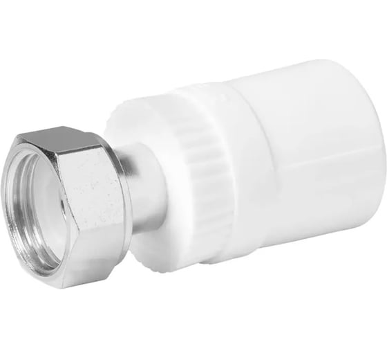 Накидная гайка прямая полипропиленовая ViEiR 3 шт Ф20х1/2 внутренняя резьба для быстрого монтажа и демонтажа соединений VER203SC 1