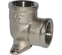 Уголок никелированный ViEiR установочный, 1/2 гайка x 1/2 гайка, с креплением LFN03