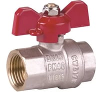 Кран шаровой ViEir никелированный 3/4 внутренняя резьба бабочка для водопроводных систем VR201-02