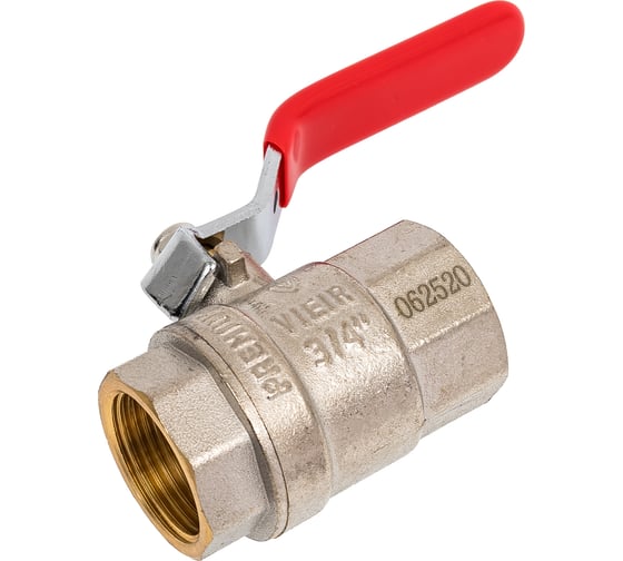 Кран шаровой ViEir никелированный 3/4 внутренняя резьба рычаг для водоснабжения VR200-02