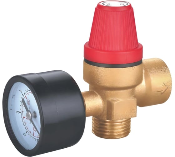 Предохранительный клапан VIEIR для котла и бойлера 1/2 Г х 1/2 Ш 3 бар красный VR11KFM-3 1