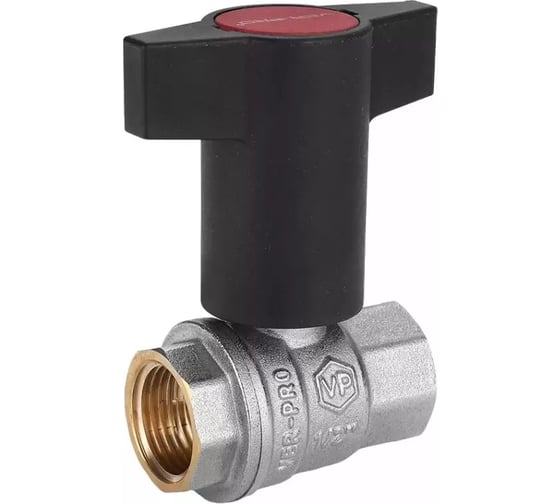 Кран шаровой ViEir с пластиковой ручкой 1/2 внутренняя резьба бабочка для водопроводных систем VR230FF 1