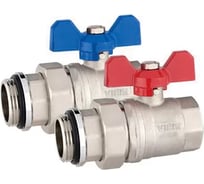 Кран шаровой ViEir с полусгоном 1 прямой для подключения отопительных контуров VR1102A