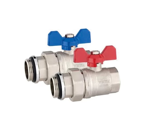 Кран шаровой ViEir с полусгоном 1 прямой для подключения отопительных контуров VR1102A 1