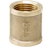 Муфта резьбовая латунная ViEir 2 гайка × 2 гайка (две внутренние резьбы) для сантехнических соединений и трубопроводов SF88
