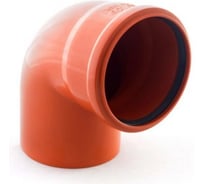 Отвод ПВХ рыжий канализационный ViEiR Ф110x90, для наружной канализации ОТВ 110/90Р С