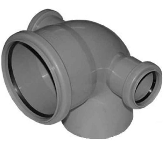 Отвод ПВХ ViEiR Ф110x90, с выходом, Ф50, левый-правый, для двухсторонних подключений ARN2262 1