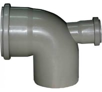 Отвод ПВХ ViEiR Ф110x50x90, тыл, для подключения с обратной стороны ARN2260