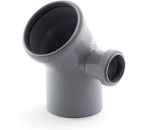 Отвод ПВХ ViEiR Ф110x45, с выходом, Ф50, правый, для бокового отвода трубы ARN2255