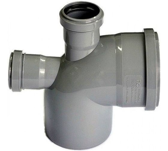 Отвод ПВХ ViEiR Ф110x50x90, вверх+тыл, для комбинированного подключения ARN2257 1
