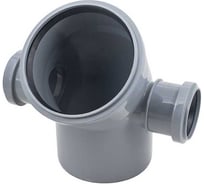 Отвод ПВХ ViEiR Ф110x45, с выходом, Ф50, левый-правый, для двухстороннего отвода ARN2254