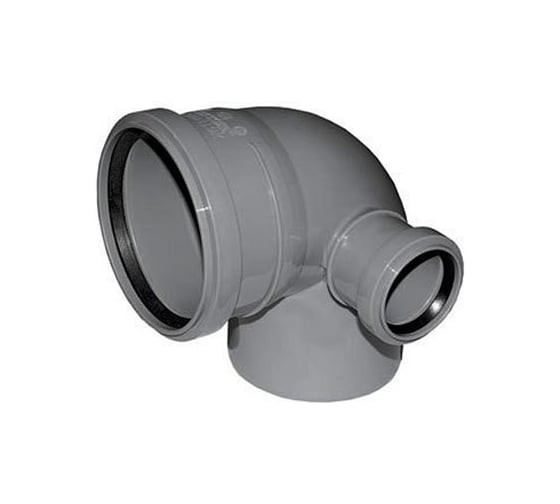 Отвод ПВХ ViEiR Ф110x50x90, правый, для бокового поворота под углом ARN2259 1