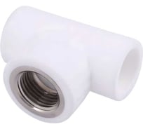 Тройник комбинированный полипропиленовый ViEiR 3 шт Ф20х1/2 внутренняя резьба х 20 для подключения оборудования VER203TF