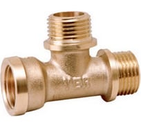 Тройник латунный ViEiR 1/2 гайка × 1/2 штуцер × 1/2 штуцер THHF333