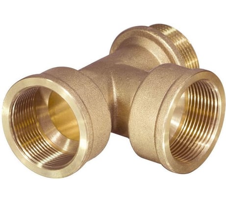 Тройник латунный ViEiR 1/2 гайка × 1/2 гайка × 1/2 штуцер TFFH333