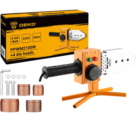 Аппарат для сварки полипропиленовых труб DEKO 4 насадки (20-40 мм) PPWM2100W 063-4247