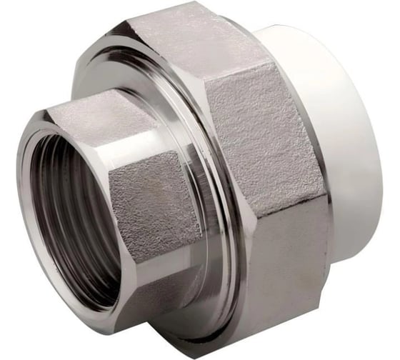 Американка полипропиленовая ViEiR Ф20х3/4 внутренняя резьба для герметичного перекрытия трубопровода VER204F 1