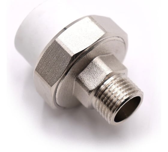 Американка полипропиленовая ViEiR Ф25х1/2 наружная резьба для герметичного перекрытия трубопровода VER253M 1