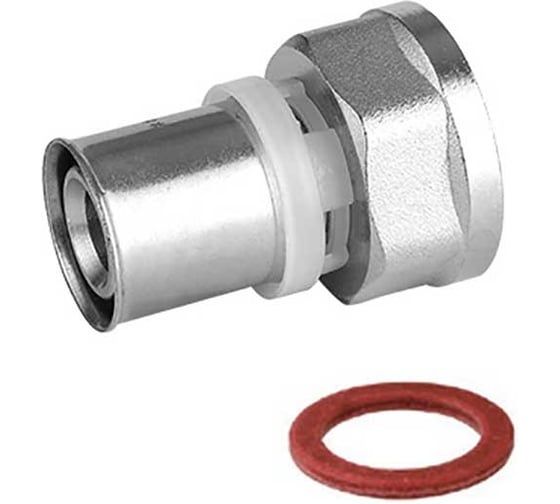 Обжимной переходник с накидной гайкой ViEiR 16×1/2 внутренняя резьба для металлопластиковых труб VR107/3-20 1