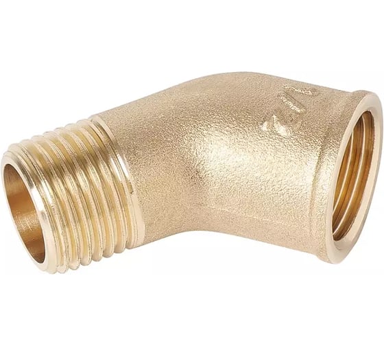 Уголок латунный VIEIR 45 1/2 гайка × 1/2 штуцер для монтажных работ в водопроводных системах V33FM-45 1