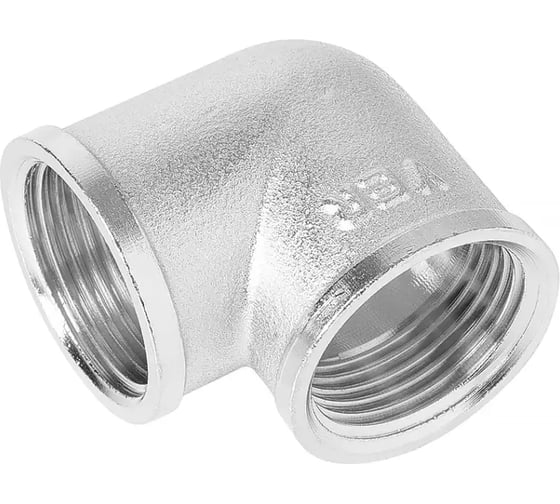 Уголок никелированный VIEIR 1 гайка × 3/4 гайка для соединения труб под углом 90 LFN54 1