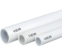 Труба полипропиленовая армированная алюминием VIEIR, 20x3.1 мм PN20 4 метра для отопления и водоснабжения VREA20