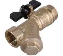 Шаровой кран с фильтром Frap 1/2'' вн/вн бабочка 537864