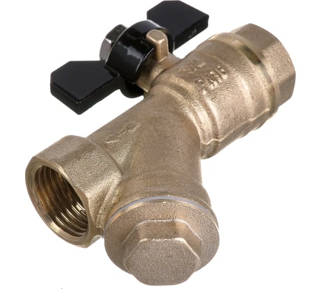 Шаровой кран с фильтром Frap 1/2'' вн/вн бабочка 537864