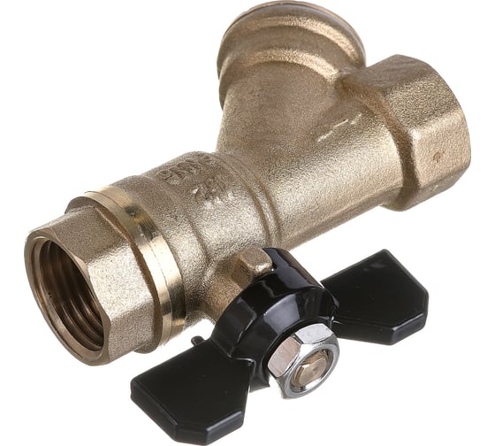Шаровой кран с фильтром Frap 1/2'' вн/вн бабочка 537864