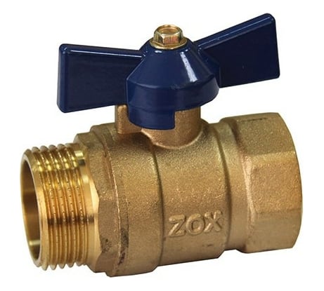 Шаровой кран ZOX 1'' вн/нар., бабочка 519289