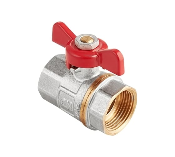Шаровой кран AquaHit бабочка, ДУ15, 1/2" ВН/ВН BV.313.04