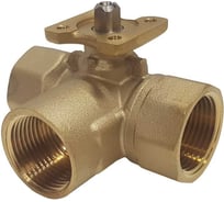Трехходовой шаровой кран TECHNO 3025В латунный, под привод DN25, G1 КVS 16.0 640325-2