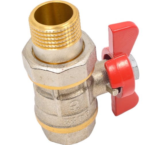 Шаровой кран со сгоном AquaHit американка, бабочка ВН/НАР ДУ 15, 1/2" BV.320.04