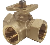 Трехходовой шаровой кран TECHNO 3020A латунный, под привод DN20, G3/4, КVS 4.0 640320-1