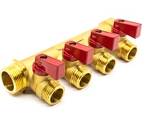 Коллектор Damento с кранами 3/4x1/2 на 4 выхода Clima (1/30) 016243