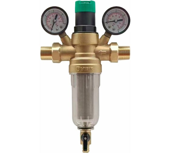 Фильтр с регулятором давления и двумя манометрами ViEiR, 3/4, для холодной воды, JC184 1
