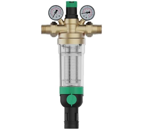 Фильтр ViEiR с обратной промывкой и регулятором давления, двумя манометрами, 1, для холодной воды JC197