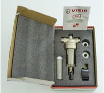 Фильтр ViEiR с манометром, стеклянная колба, никель, 1/2 JC152-N
