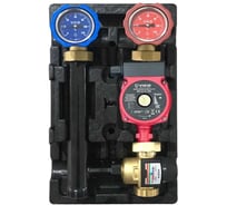 Насосная группа ViEiR с термостатическим смесителем черная для теплого пола VR218