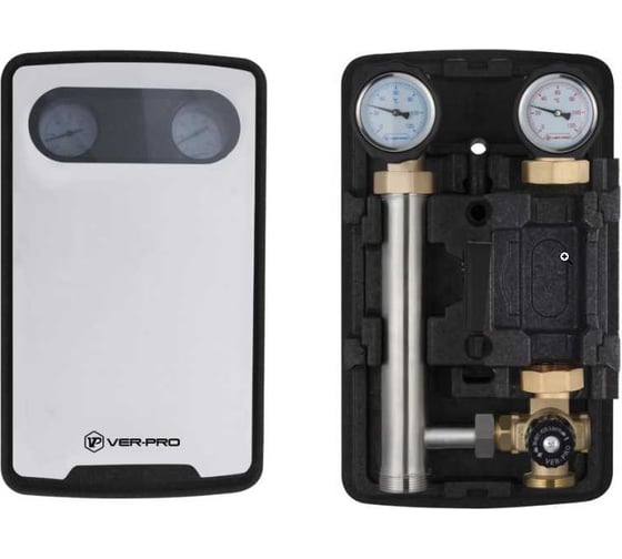 Насосная группа ViEiR с четырехходовым термостатическим смесительным клапаном для систем отопления VP227 1