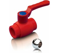 Шаровой кран Blue Ocean Кран противопожарный - 25 красный, полипропиленовый Fire-S-B1 PPRF/BV/PPR/-1(R)-25