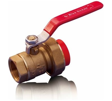 Шаровой кран Blue Ocean латунный с ВР противопожарный - 20х1/2", красный Fire-S-B1 PPRF/BVF(R)-20