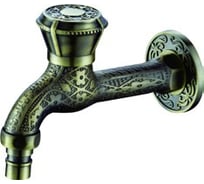 Кран с носиком ретро бронза длинный для декоративного водоразбора VIEIR VR323