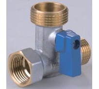 Кран трёхпроходной 1/2х3/4х1/2 универсальный распределительный сантехнический VIEIR VER343