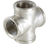 Крестовина никелированная ViEiR 1/2 гайка × 1/2 гайка × 1/2 гайка × 1/2 гайка для распределения потоков в водопроводной системе XFN333