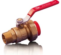 Шаровой кран Blue Ocean (1 сварная головка и НР, латунь) "Fire Secure", противопожарный полипропилен - 40x1.1/4" Fire-S-B1 PPRF/BVM(R)-40